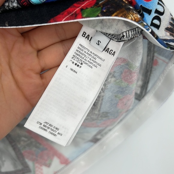 ❌SOLD❌ Balenciaga Asymmetric All Over Cities Tank Top in Multicolor - Picture 7 of 8